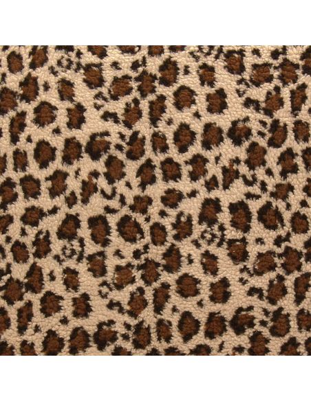 Tecido Teddy leopardo - Bege escuro