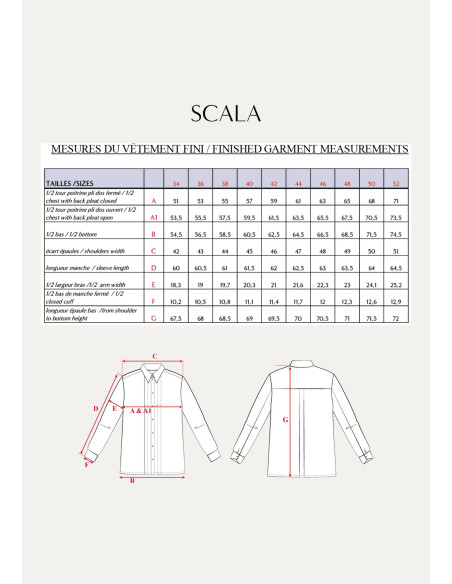 Molde de blusa Scala - Maison Fauve