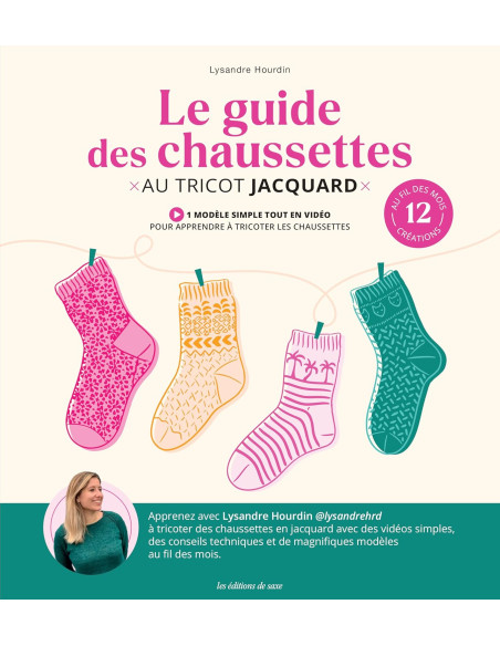 Livro o guia das meias em tricô jacquard