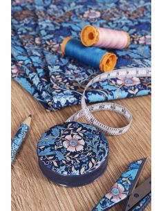 Fita métrica retrátil 150 cm - Coleção flores azuis 2