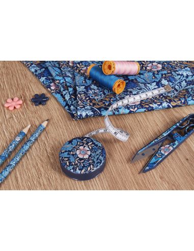 Fita métrica retrátil 150 cm - Coleção flores azuis