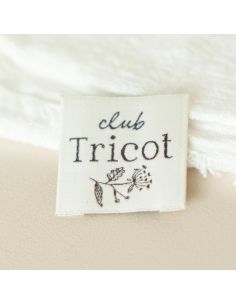 Etiqueta tecida para costurar Clube de tricô