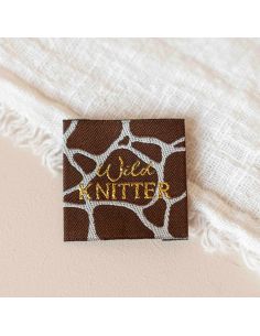Etiqueta tecida para costurar Wild knitter
