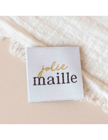 Etiqueta tecida para costurar Jolie maille
