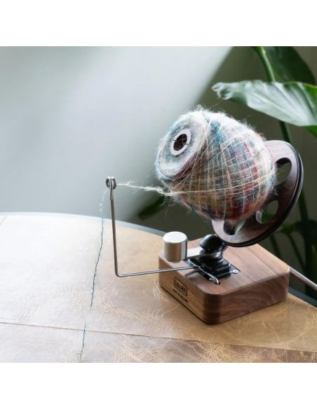 Bobinador de lã em madeira de nogueira premium