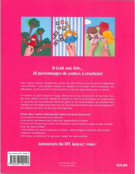 Livro de marionetes em crochê