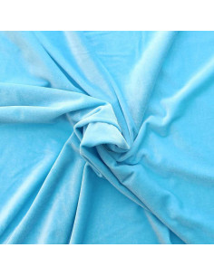 Tecido veludo stretch - Azul aqua