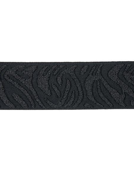 Elástico zebra - Preto e lurex preto