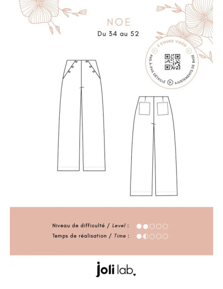 Molde de calça Noé - Joli Lab