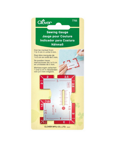 Calibrador de costura em metal Clover