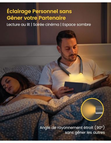 Lâmpada mãos-livres de pescoço recarregável Rascol