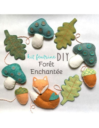 Kit de feltro DIY floresta encantada