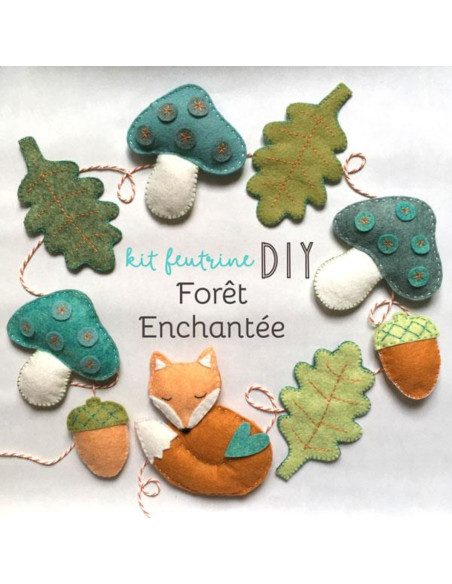 Kit de feltro DIY floresta encantada