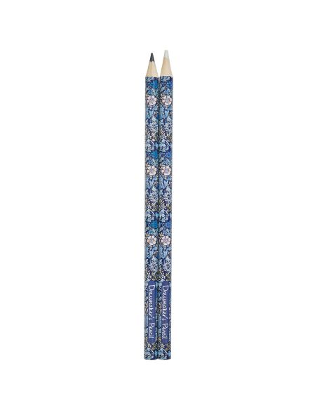 Giz de cera preto e branco - Coleção flores azuis