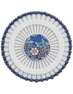Disco de 40 alfinetes com cabeça de plástico - Coleção flores azuis 2