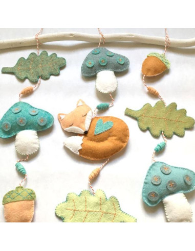 Kit de feltro DIY floresta encantada