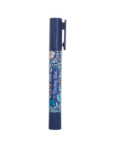 Caneta cola temporária para tecido - Coleção flores azuis
