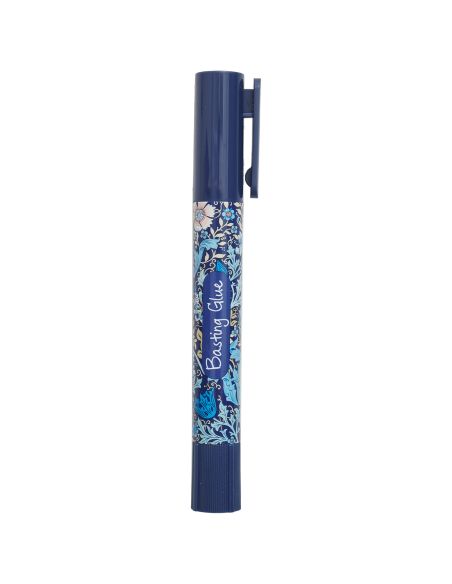 Caneta cola temporária para tecido - Coleção flores azuis