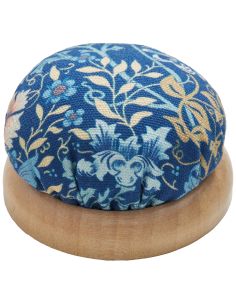 Almofada para alfinetes de costura - Coleção flores azuis