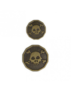 Botão de metal caveira - Bronze