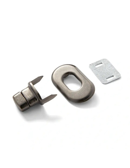 Torniquete oval para sacos - Prata antiga
