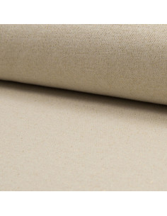Tecido jersey canelado lurex - Cru lurex dourado
