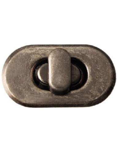 Torniquete oval para sacos - Prata antiga