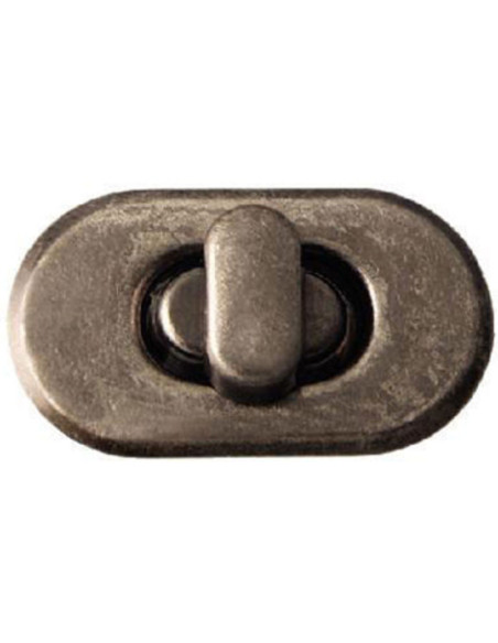Torniquete oval para sacos - Prata antiga