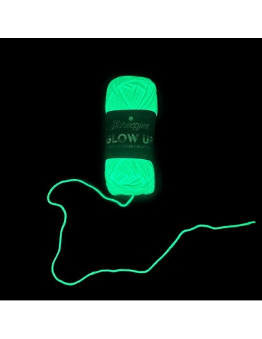 Caixa com 10 fios fosforescentes Scheepjes Glow Up