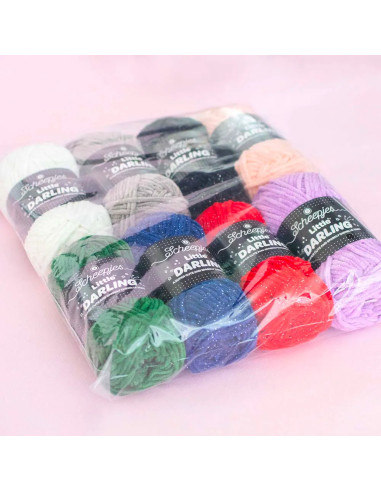 Pacote de 8 novelos Scheepjes Little Darling Sparkle