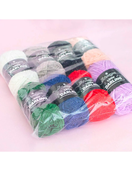 Pacote de 8 novelos Scheepjes Little Darling Sparkle