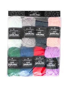 Pacote de 8 novelos Scheepjes Little Darling Sparkle