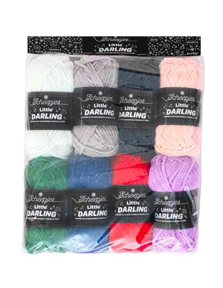 Pacote de 8 novelos Scheepjes Little Darling Sparkle