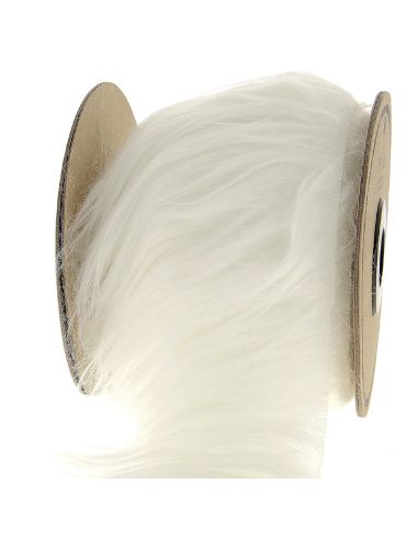 Fita de pelúcia barba de natal - Branco