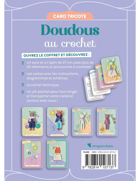 Caixa de pelúcia de crochê