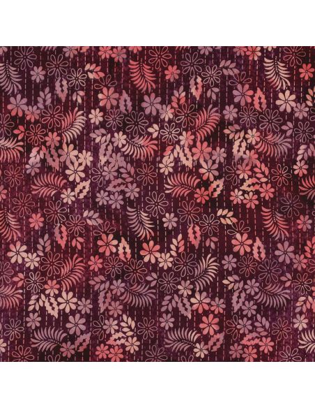 Tecido viscose batik Théa - Cereja