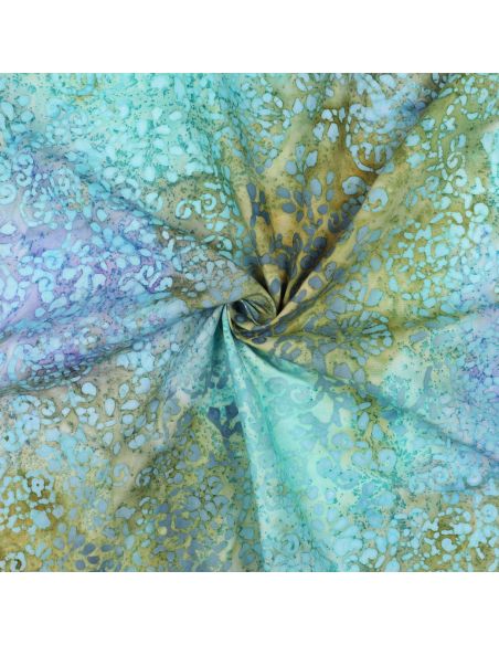 Tecido viscose batik Talia - Turquesa