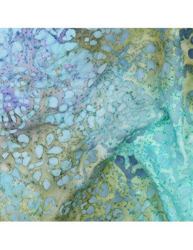Tecido viscose batik Talia - Turquesa