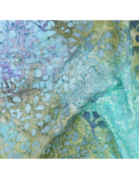 Tecido viscose batik Talia - Turquesa