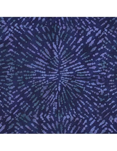Tecido viscose batik Keona - Azul marinho