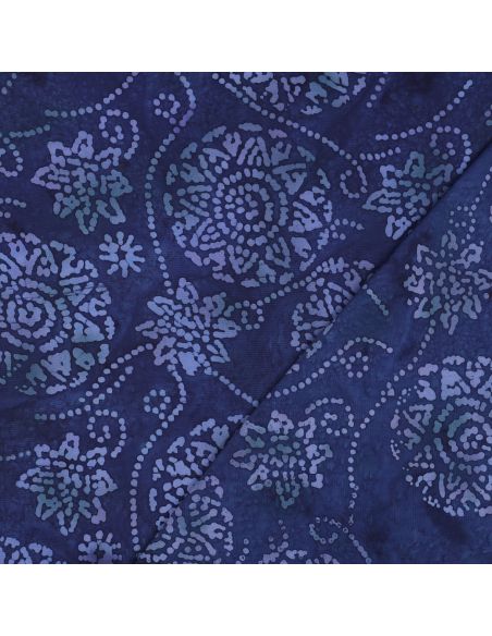 Tecido viscose batik Eliora - Azul marinho
