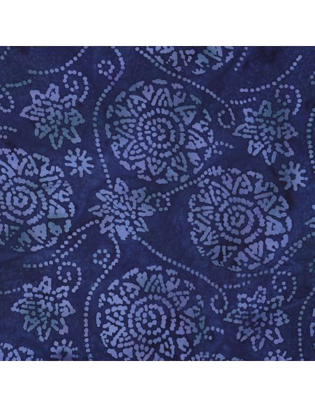 Tecido viscose batik Eliora - Azul marinho