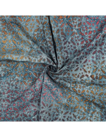 Tecido viscose batik Soléane - Azul