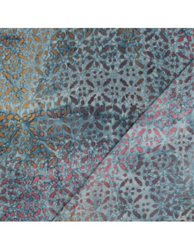 Tecido viscose batik Soléane - Azul