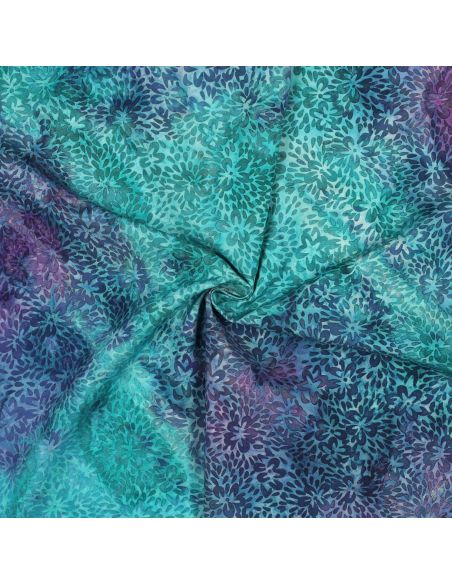 Tecido viscose batik Vaiana - Turquesa