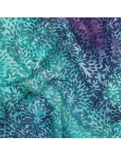 Tecido viscose batik Vaiana - Turquesa 2