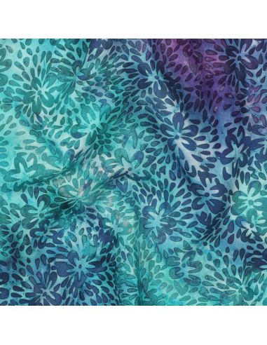 Tecido viscose batik Vaiana - Turquesa