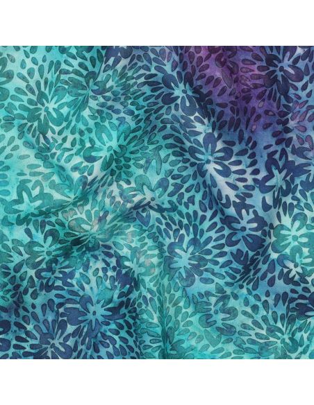 Tecido viscose batik Vaiana - Turquesa