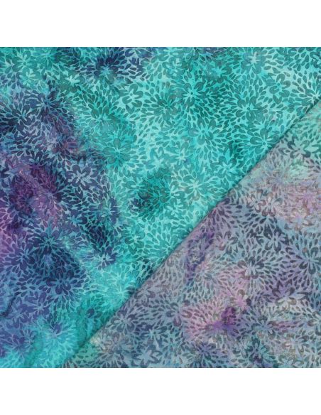 Tecido viscose batik Vaiana - Turquesa
