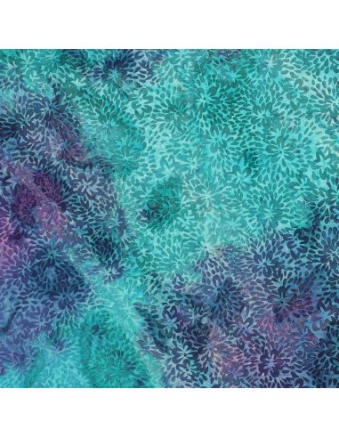 Tecido viscose batik Vaiana - Turquesa
